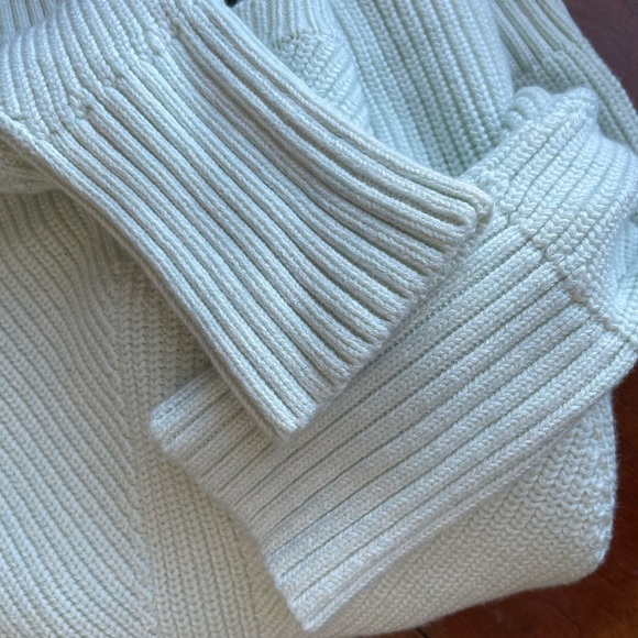 Ann Taylor Knit Sweater Pale Mint with side button detail Large - Picture 9 of 11